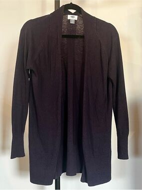 Old Navy Open-Front Long Cardigan Sweater - Deep Purple Size Small